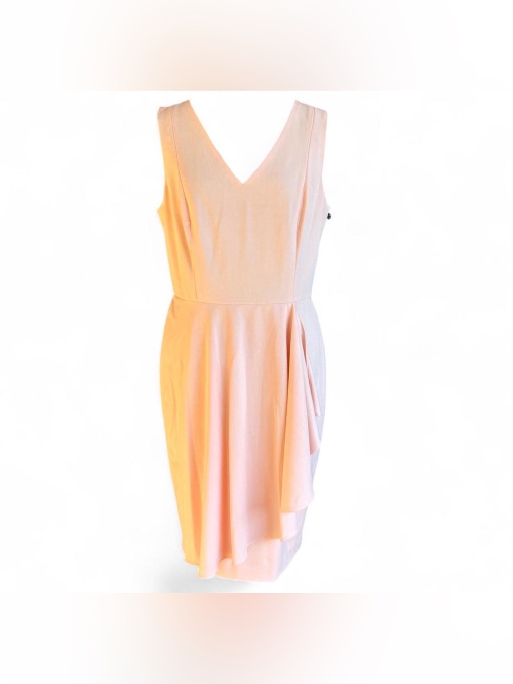 Calvin Klein Sleeveless V-Neck Blush Knee-length Dress